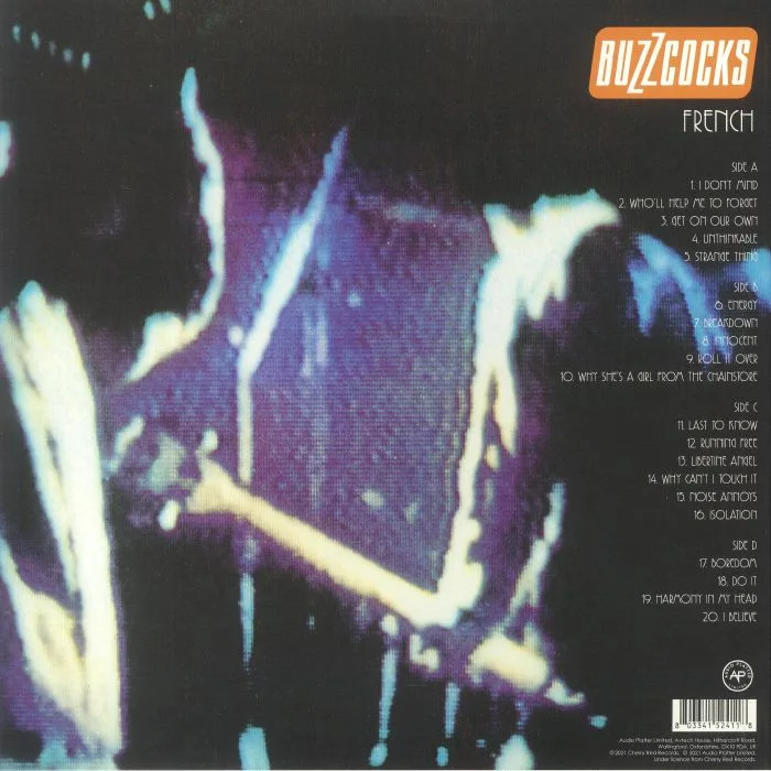 Back cover — BUZZCOCKS — French