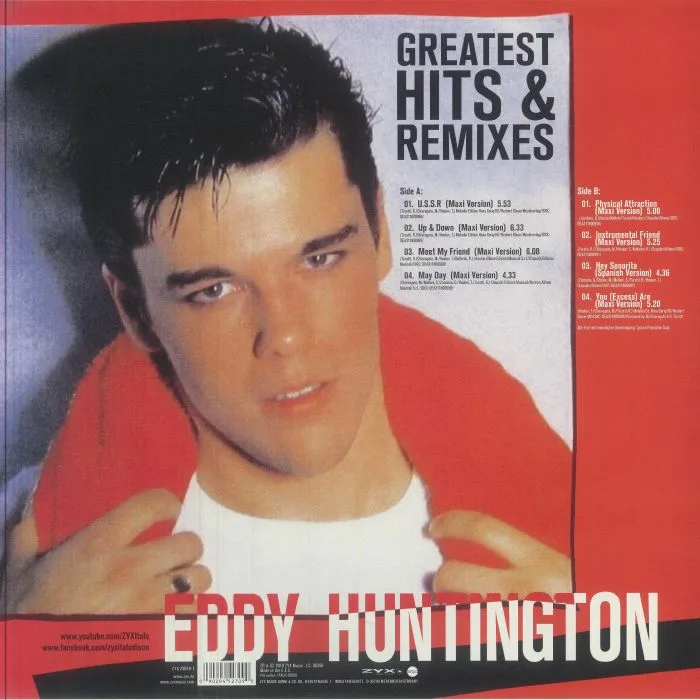 Обратная сторона обложки — Eddy HUNTINGTON — Greatest Hits & Remixes