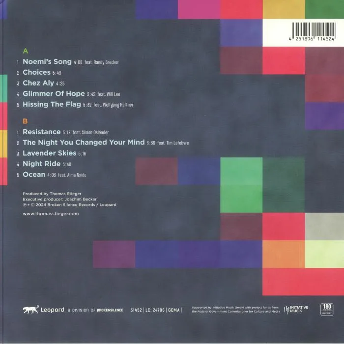 Back cover — Thomas STIEGER — Choices