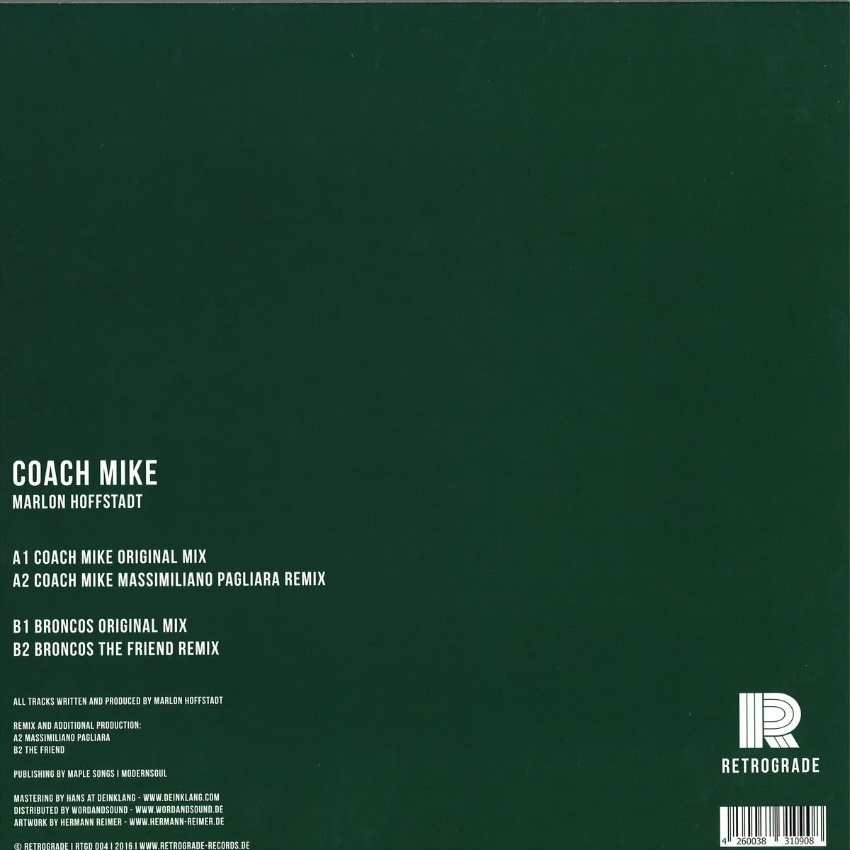 Back cover — Marlon Hoffstadt — Coach Mike