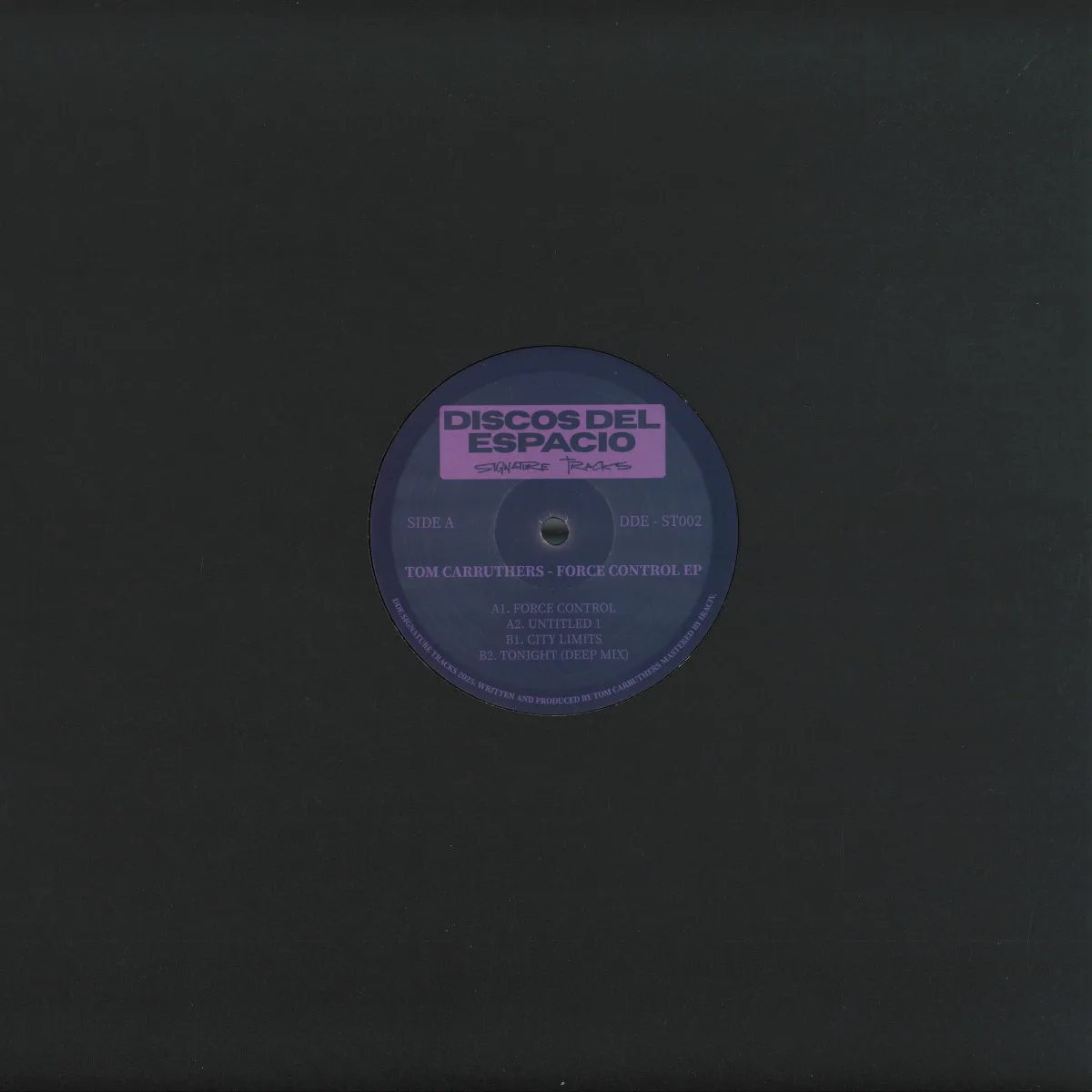 Back cover — Tom Carruthers — Force Control EP