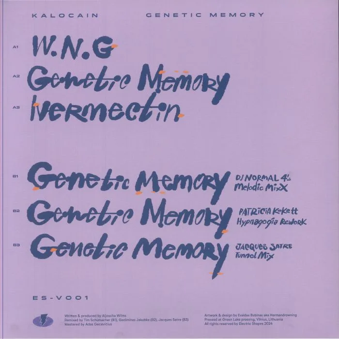 Обратная сторона обложки — KALOCAIN — Genetic Memory