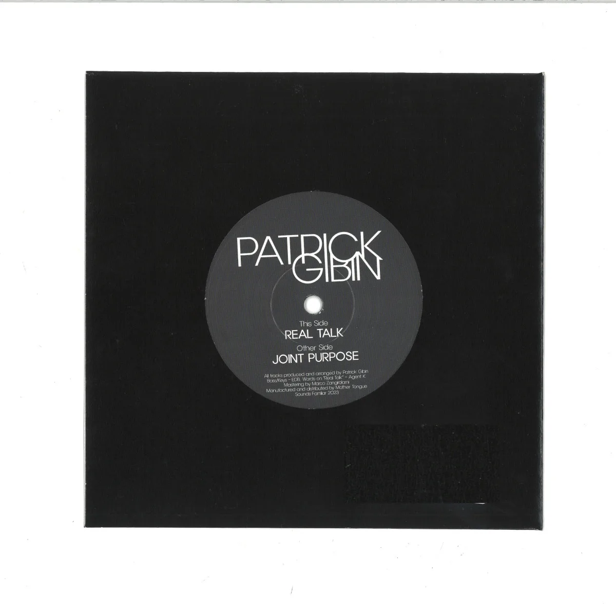 Back cover — Patrick Gibin — 7 Inch Nails