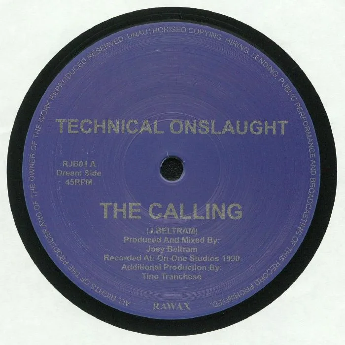 Front cover — TECHNICAL ONSLAUGHT aka JOEY BELTRAM — The Calling (reissue)