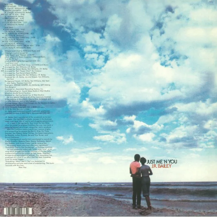 Обратная сторона обложки — JR BAILEY — Just Me 'N You (reissue)
