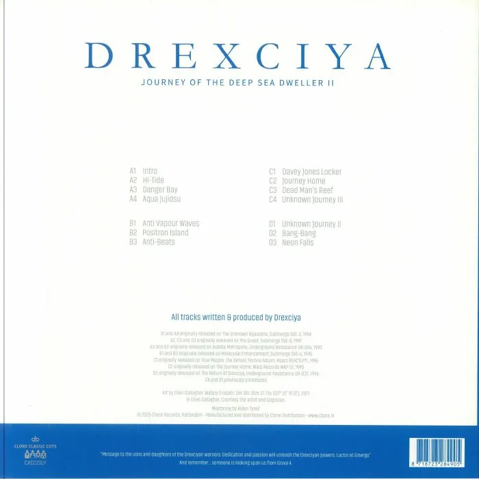 Обратная сторона обложки — Drexciya — *2* Journey Of The Deep Sea Dweller Ii 2x12"