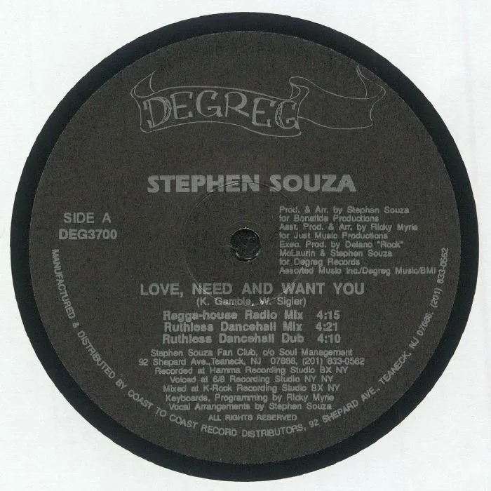 Stephen SOUZA — Love Need & Want You (remixes) (warehouse find)