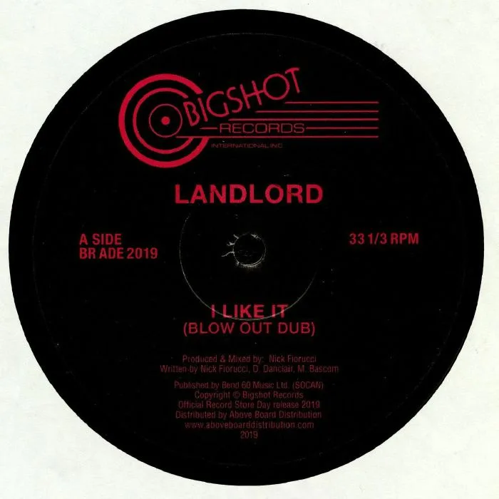Front cover — LANDLORD — I Like It (Blow Out Dub) (Record Store Day 2019)