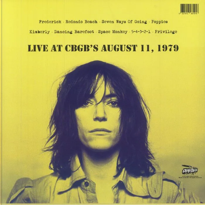 Обратная сторона обложки — Patti SMITH — First We Take Manhattan