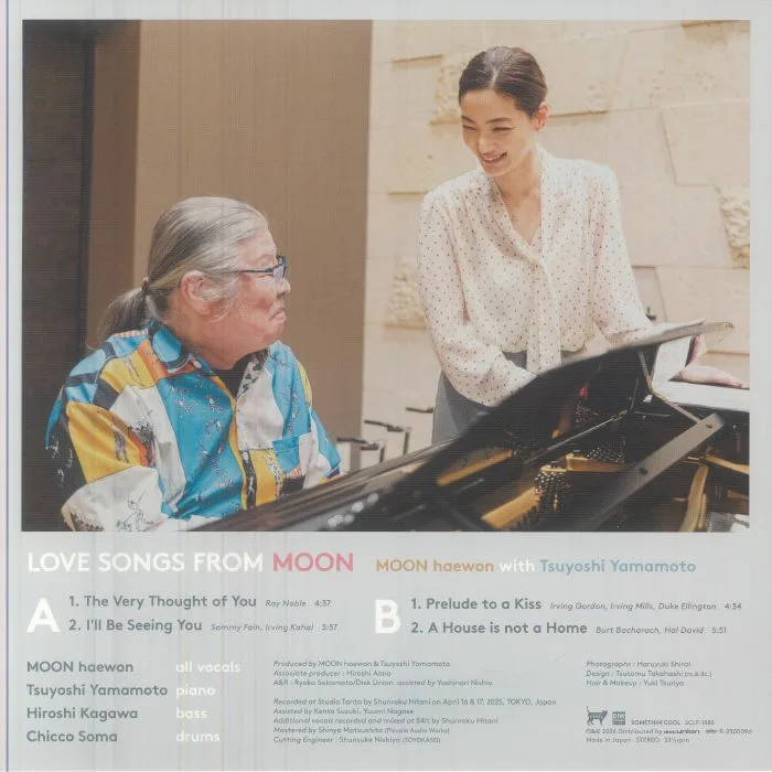 Back cover — Haewon MOON with TSUYOSHI YAMAMOTO — Love Songs From Moon