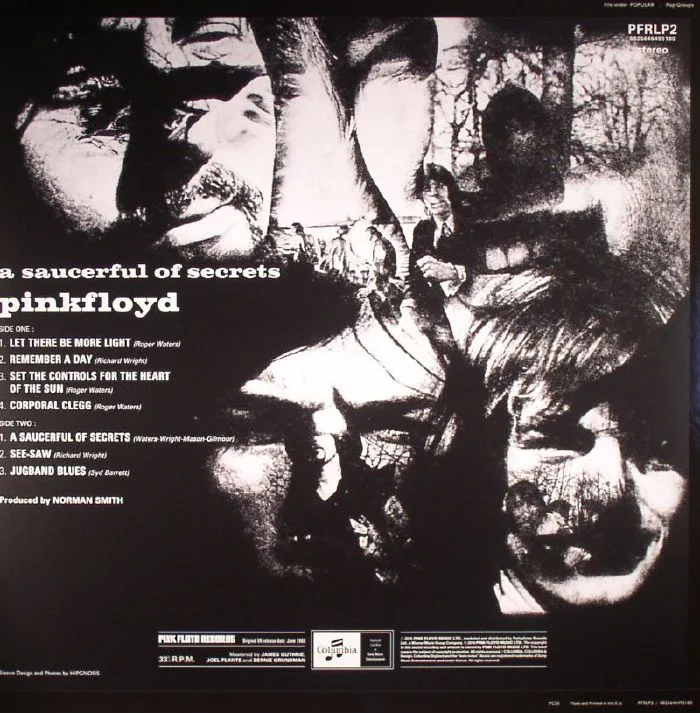 Обратная сторона обложки — PINK FLOYD — A Saucerful Of Secrets (remastered)
