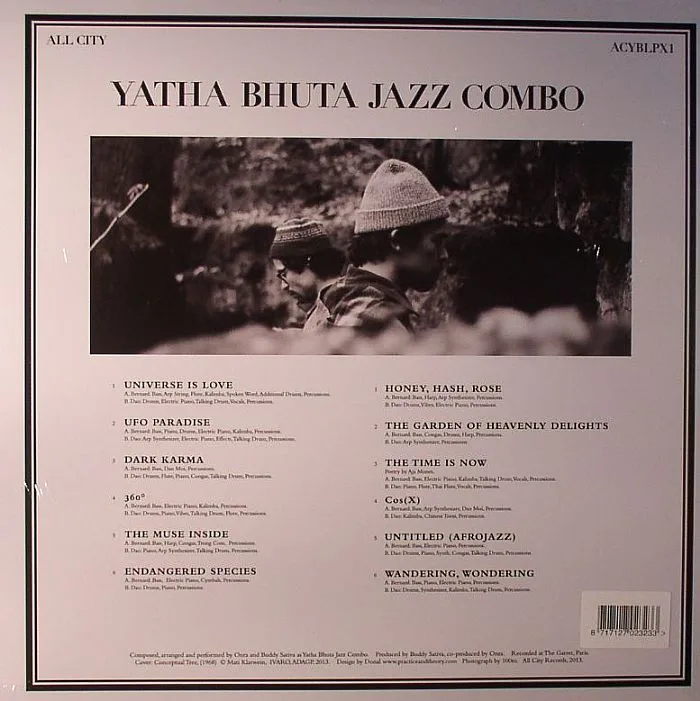Back cover — YATHA BHUTA JAZZ COMBO — Yatha Bhuta Jazz Combo