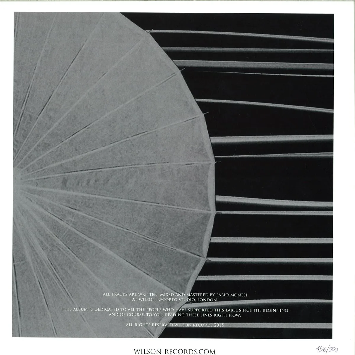 Back cover — Fabio Monesi — Parasol Dance LP 2x12"