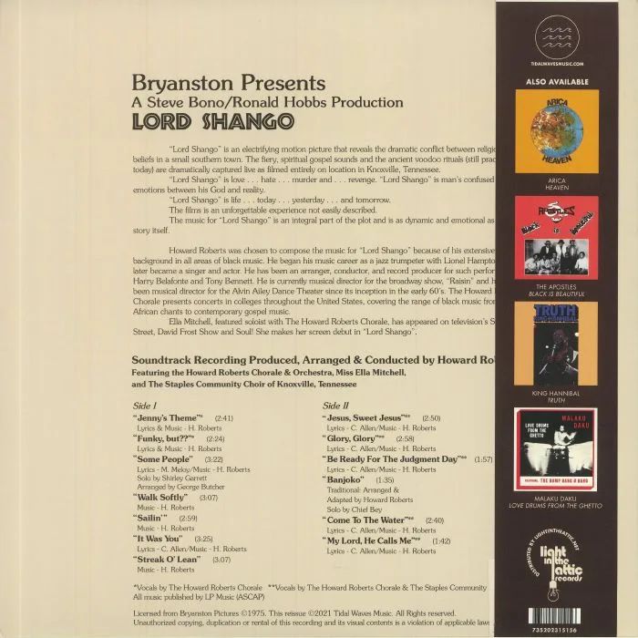 Обратная сторона обложки — Howard ROBERTS — Lord Shango (Soundtrack)