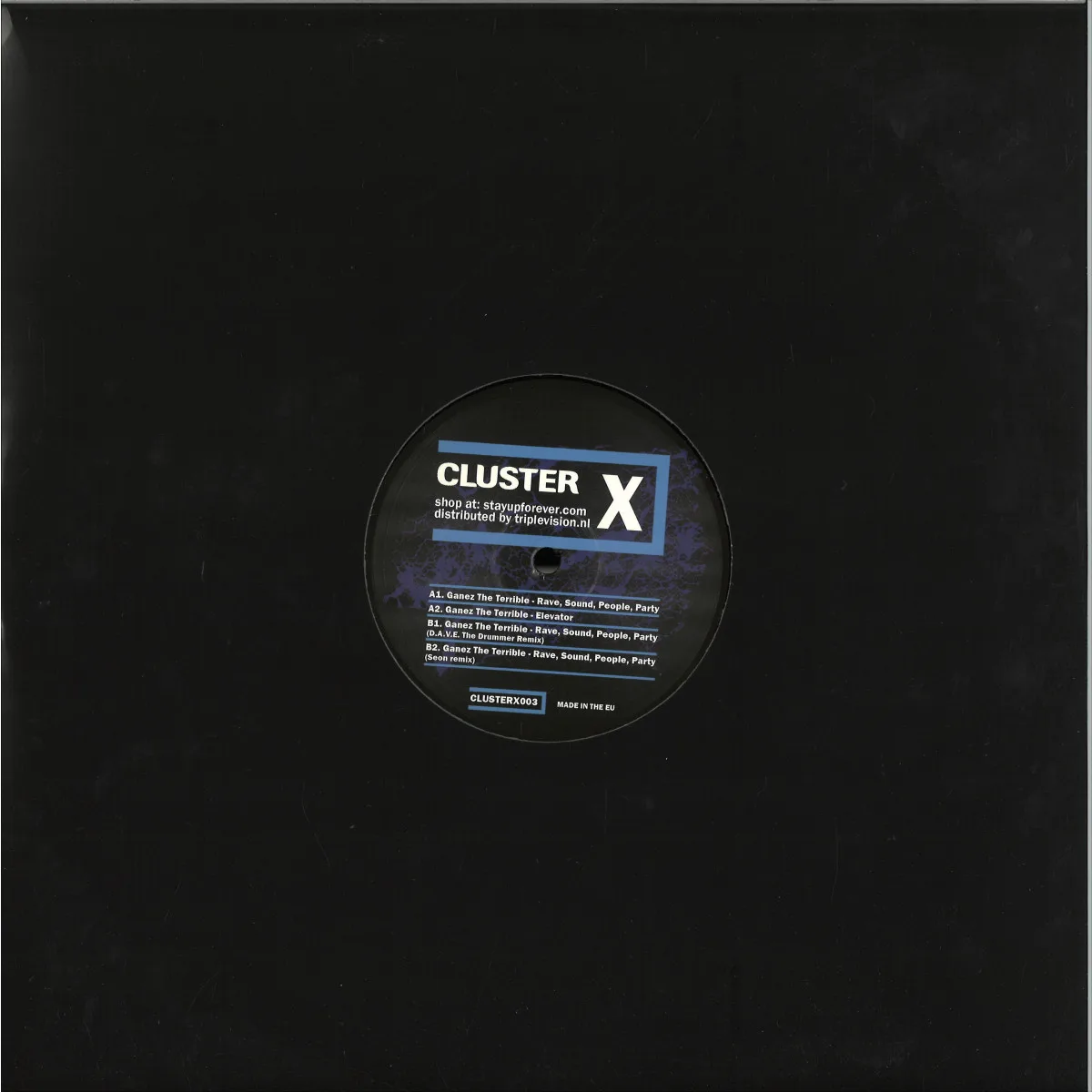 Back cover — Ganez The Terrible — Rave, Sound, People, Party