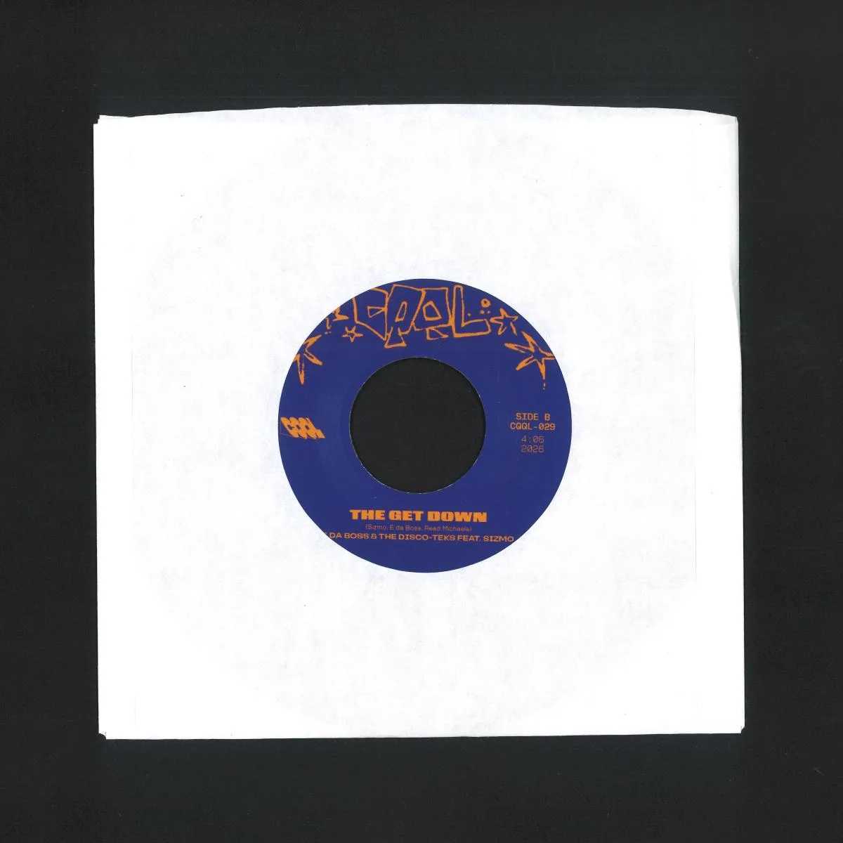 Обратная сторона обложки — E da Boss & The Disco-Teks — That's The B.S. / Get Down feat SIZMO (Lips & Rhythm) (7")