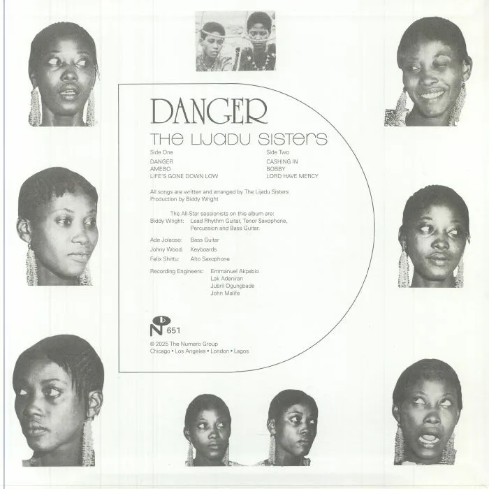 Обратная сторона обложки — The LIJADU SISTERS — Danger (reissue)