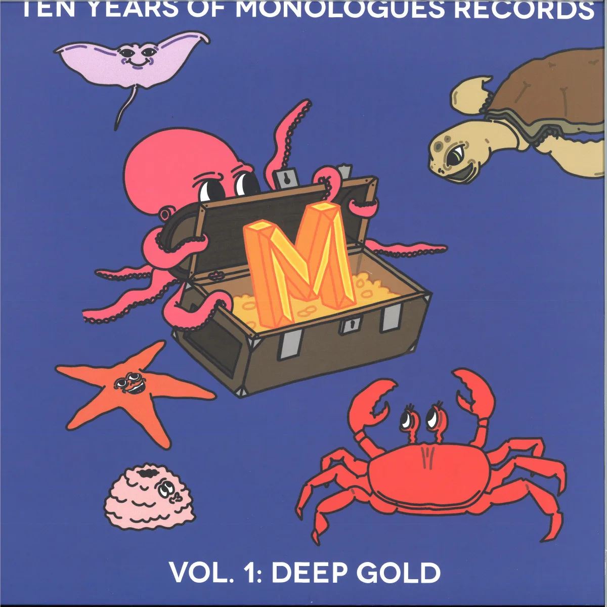 Front cover — Various — 10 Years Of Monologues Records: Deep Gold