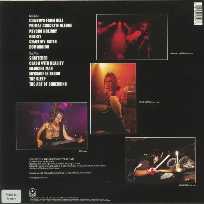 Back cover — PANTERA — Cowboys From Hell