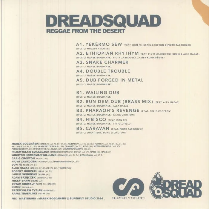 Back cover — DREADSQUAD — Reggae From The Desert