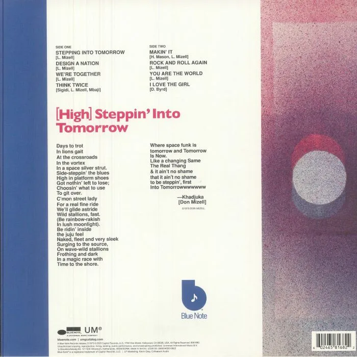 Back cover — Donald BYRD — Stepping Into Tomorrow (Classic Vinyl Series)