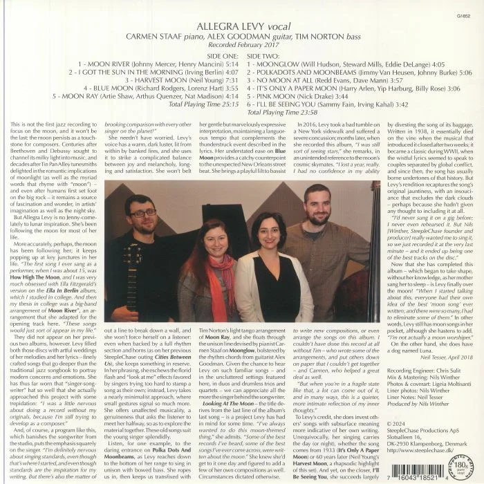 Обратная сторона обложки — Allegra LEVY — Looking At The Moon (reissue)
