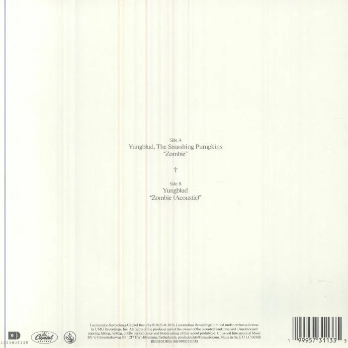 Back cover — YUNGBLUD / THE SMASHING PUMPKINS — Zombie