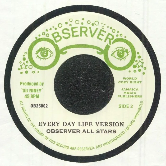 Обратная сторона обложки — The HEPTONES / OBSERVER ALL STARS — Every Day Life