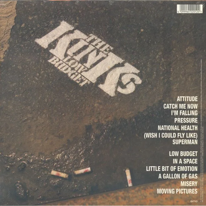 Обратная сторона обложки — The KINKS — Low Budget (remastered)