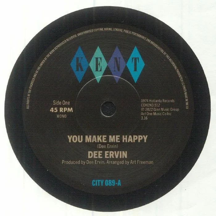 Dee ERVIN — You Make Me Happy