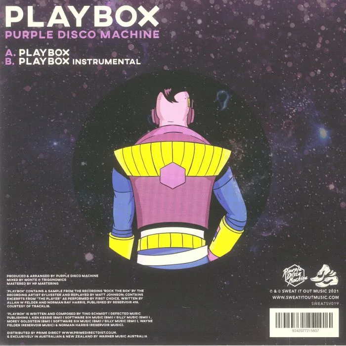 Back cover — Purple Disco Machine — Playbox