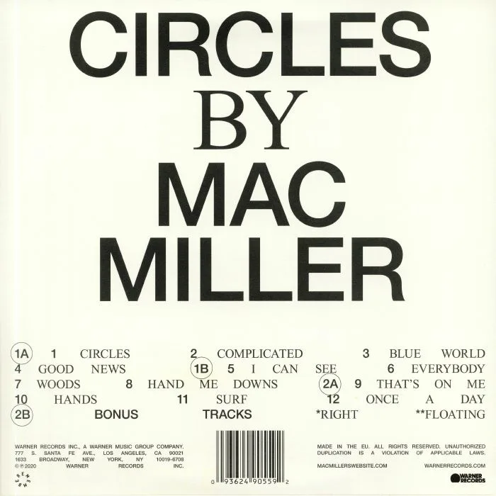 Обратная сторона обложки — Mac MILLER — Circles