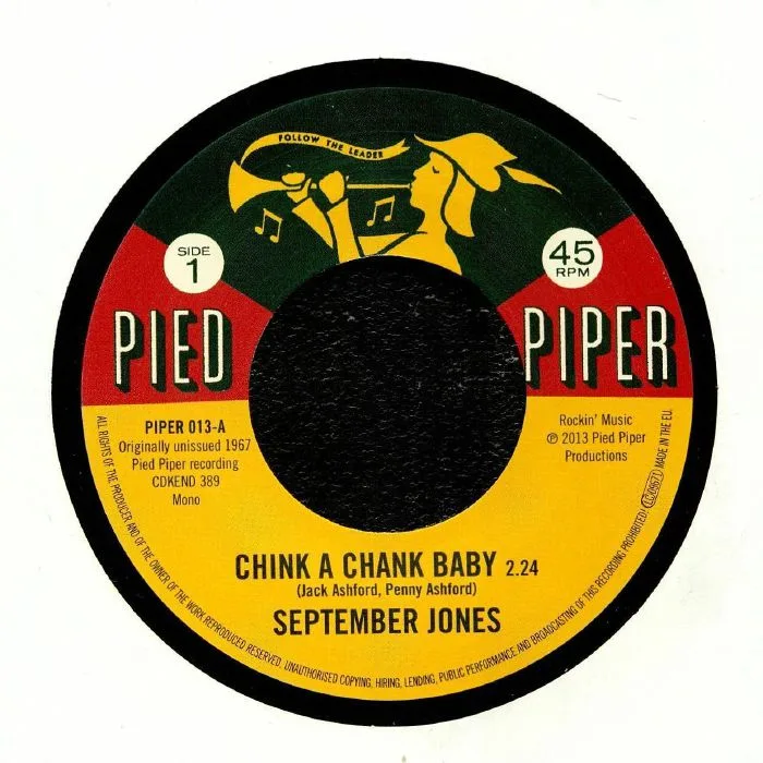 SEPTEMBER JONES / THE PIED PIPER PLAYERS — Chink A Chank Baby