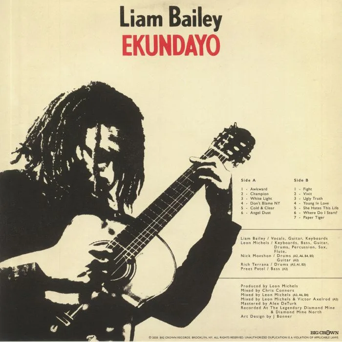 Back cover — Liam BAILEY — Ekundayo