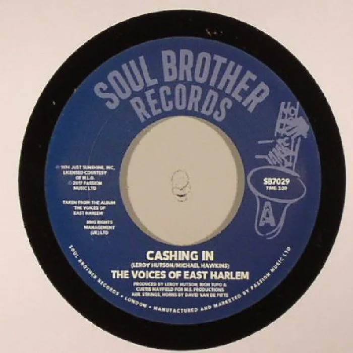Front cover — The VOICES OF EAST HARLEM — Cashing In (reissue)