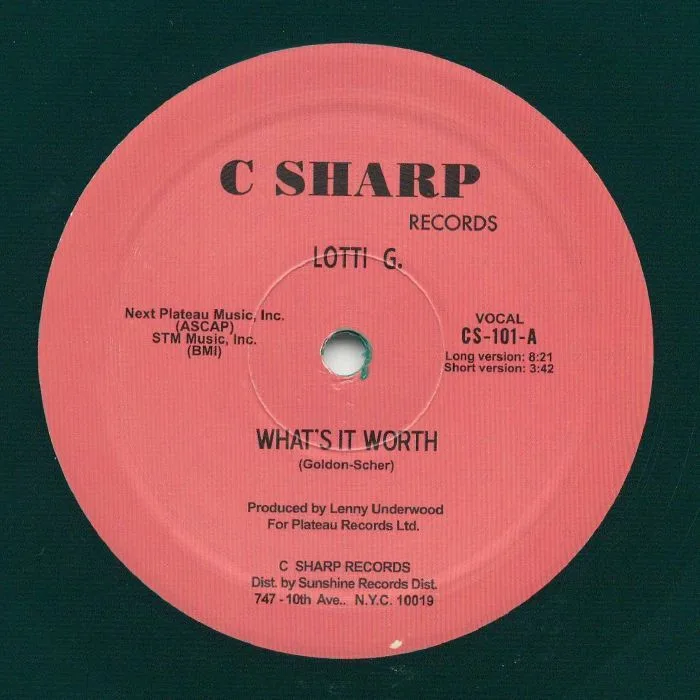 Front cover — LOTTI G — What's It Worth (reissue)