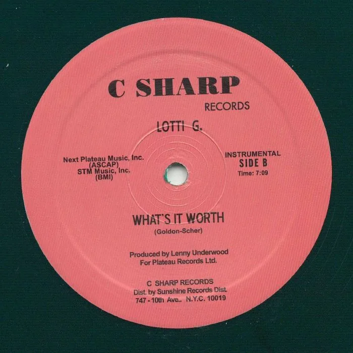 Back cover — LOTTI G — What's It Worth (reissue)