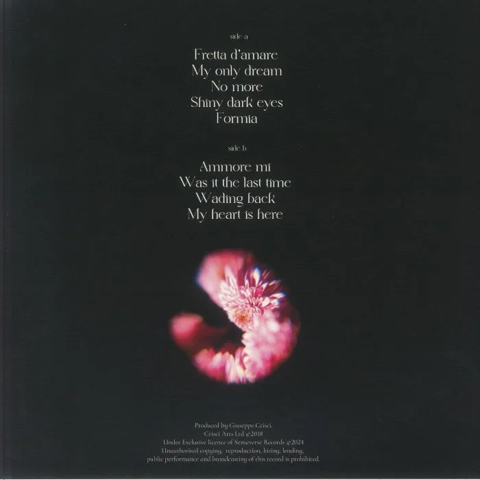 Back cover — Giuseppe CRISCI — Songs For A