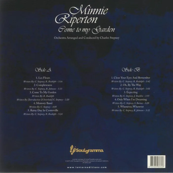 Back cover — Minnie RIPERTON — Come To My Garden (reissue)