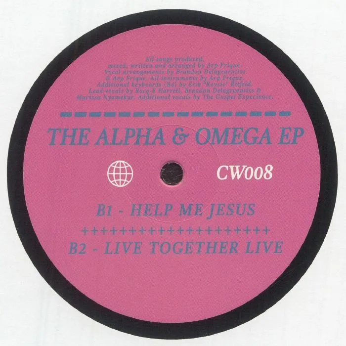 Back cover — ARP FRIQUE / THE PERPETUAL SINGERS — Alpha & Omega EP