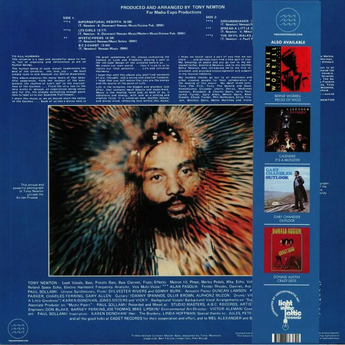 Back cover — Tony NEWTON — Mysticism & Romance