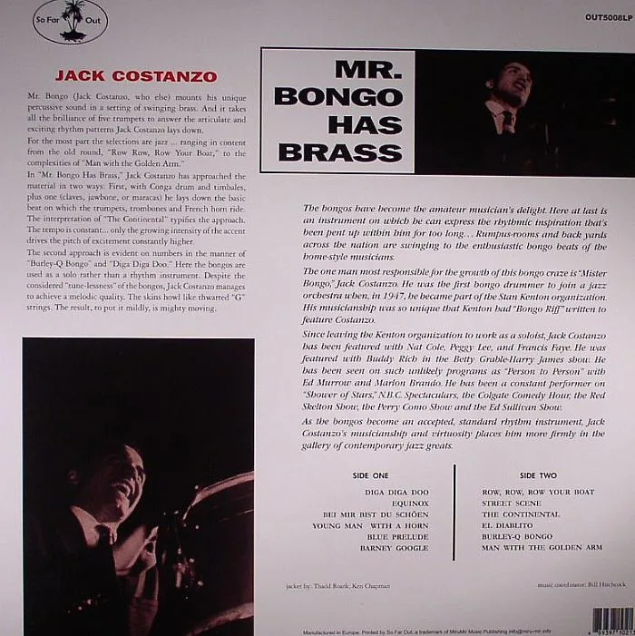 Back cover — Jack COSTANZO — Mr Bongo Has Brass