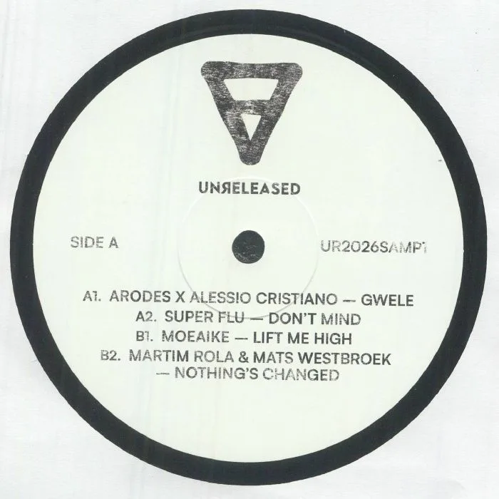 Front cover — ARODES / ALESSIO CRISTIANO / SUPER FLU / MOEAIKE / MARTIM ROLA / MATS WESTBROEK — Unreleased Records Vinyl Sampler