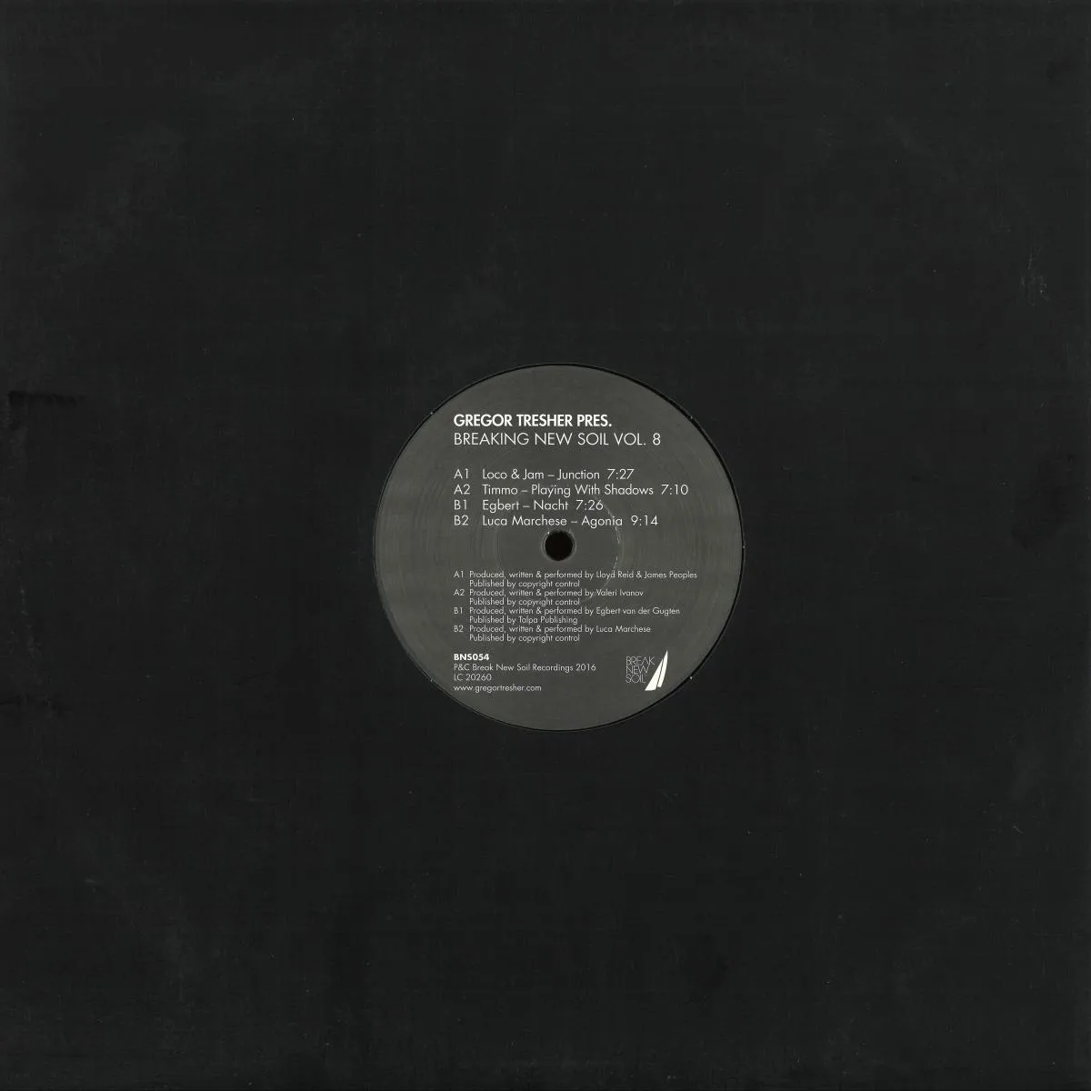 Обратная сторона обложки — Various — Gregor Tresher Pres. Breaking New Soil Vol. 8
