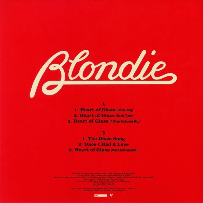 Back cover — BLONDIE — Heart Of Glass (B-STOCK)
