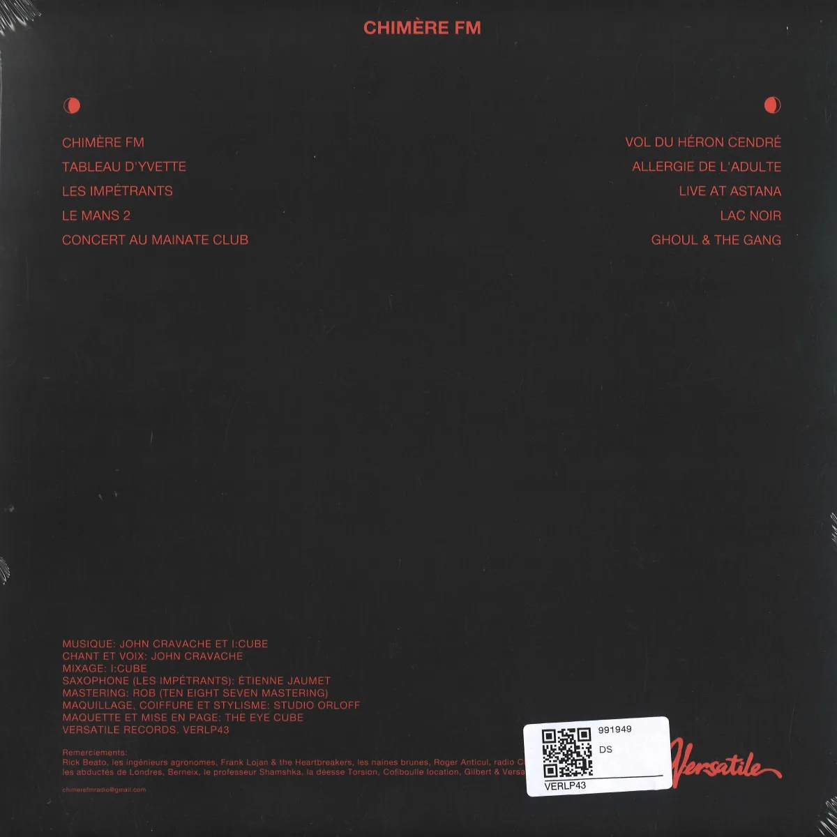 Обратная сторона обложки — Chimère Fm — Chimère FM