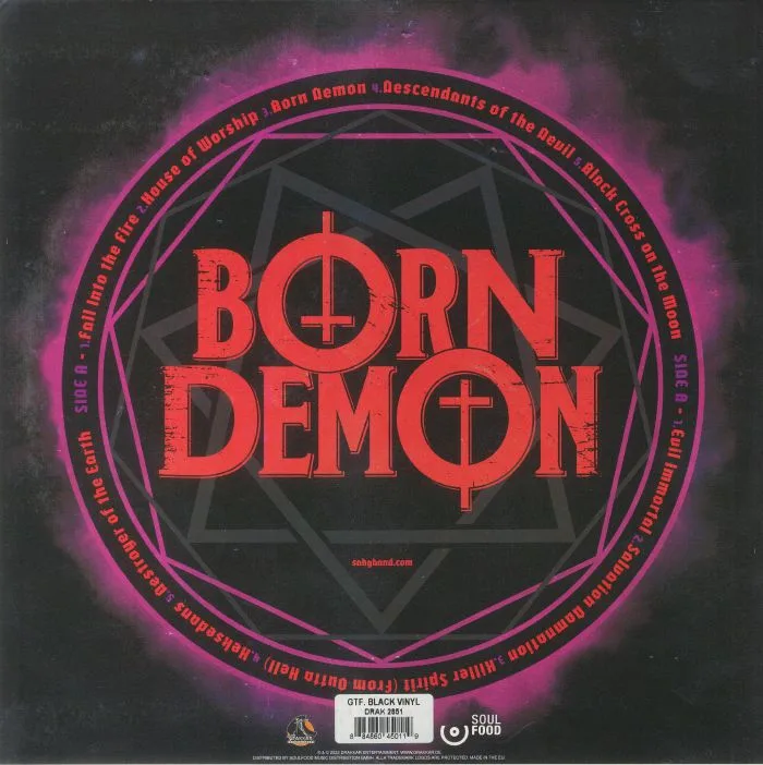 Обратная сторона обложки — SAHG — Born Demon