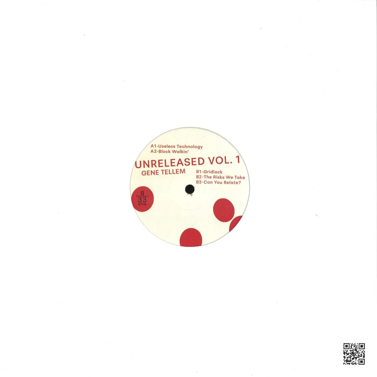 Back cover — GENE TELLEM — Unreleased Vol.1