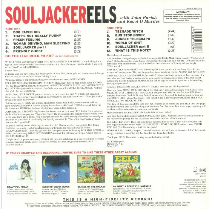 Обратная сторона обложки — EELS — Souljacker (reissue)