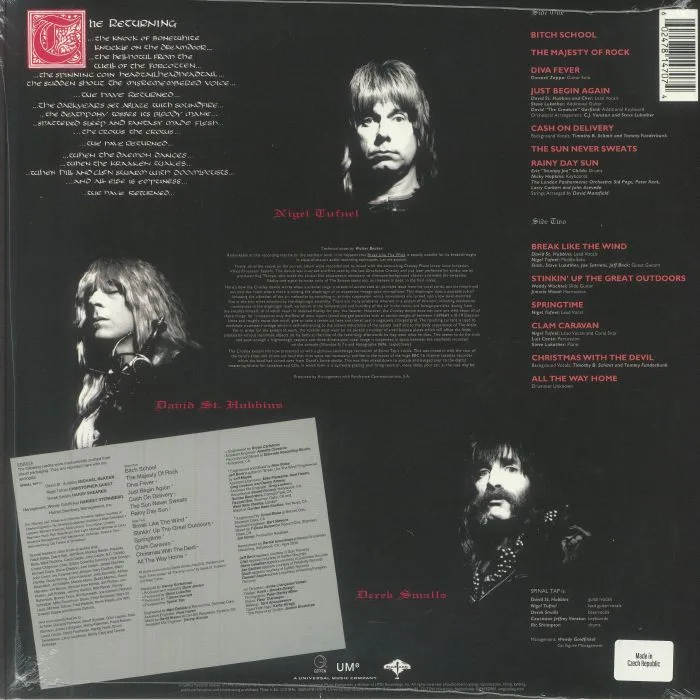 Back cover — SPINAL TAP — Break Like The Wind (remastered)